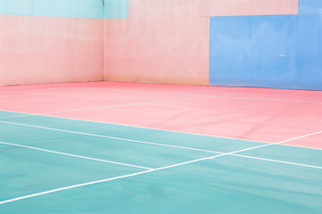 Vintage Retro Racketball Tennis Court  - 785925681