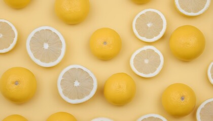 Lemon on a yellow paper background. tone on tone background. 