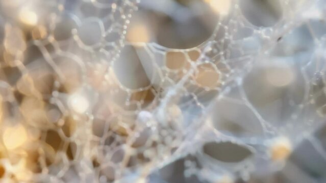 An upclose image of aerial hyphae the species of fungal hyphae that grow above ground and produce spores. The thin almost translucent . AI generation.