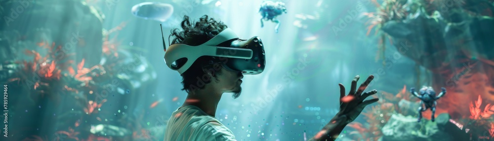 Poster immerse yourself in unparalleled worlds with our mixed-reality gaming, taking play to the next level