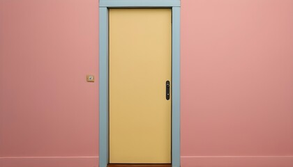 A door on a tone on tone background. 
