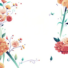 Flower frame background_06