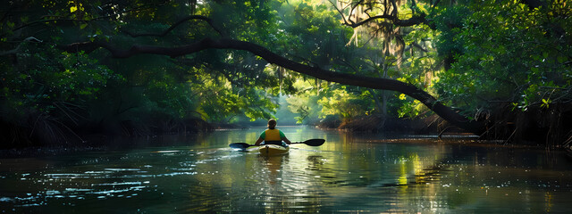 River Reflections: Kayaking at Twilight