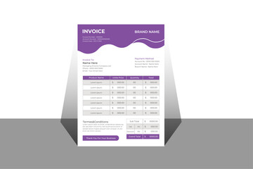 Unique and attractive corporate invoice design template