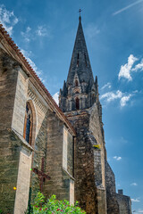 Fototapeta na wymiar Langon is a town and commune in France, located in the New Aquitaine region, Gironde department. France.-