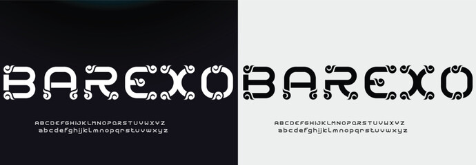 Modern elegant alphabet with urban style template