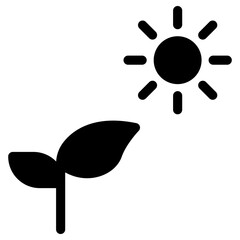 nature icon, simple vector design