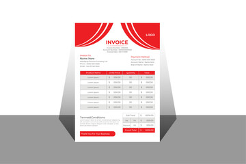 Unique and attractive corporate invoice design template