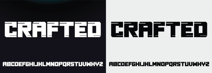 Luxury letter font and tech typeface. Minimal Alphabet set. Creative fonts Logo design for Business.