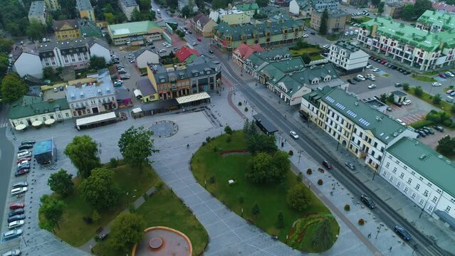 Maria Konopnicka Square Downtown Suwalki Centrum Plac Aerial View Poland
