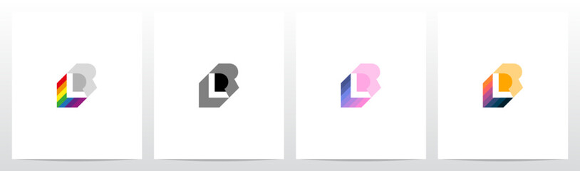 Spectrum Prism Color Letter Initial Logo Design R