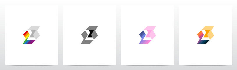 Spectrum Prism Color Letter Initial Logo Design X