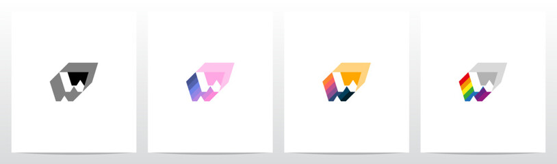 Spectrum Prism Color Letter Initial Logo Design W