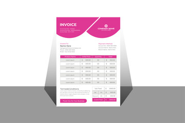 Unique and attractive corporate invoice design template