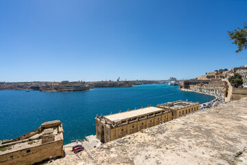 Barrakka lower Gardens in Valletta, Malta.in