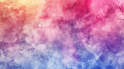 Watercolor background with soft pastel colors, pink purple blue and orange, creating a beautiful...