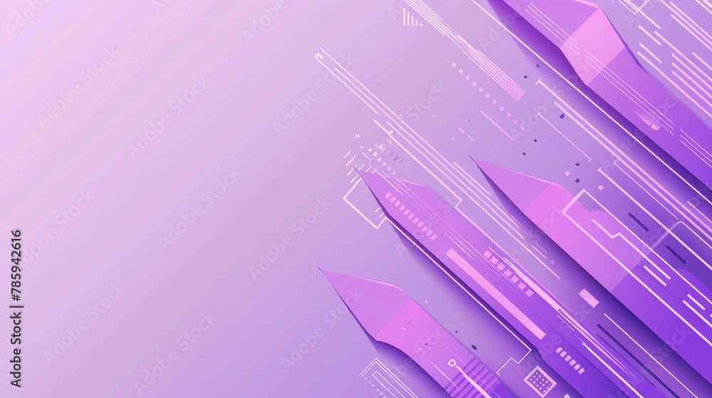 Poster cyan hi-tech arrows, vector design on indigo for swift ideas.