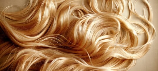 Beautiful blonde hair background with smooth, shiny, and healthy hair texture for stunning visuals