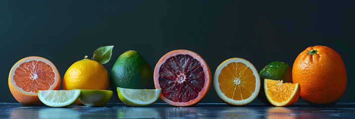 vitamin c  citrus fruits - obrazy, fototapety, plakaty