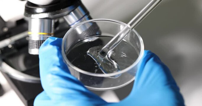 Microscopic analysis of a new hydrogel for biomedical applications
