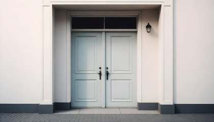 A door on a tone on tone background.