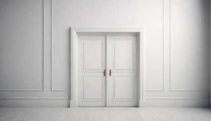A door on a tone on tone background.