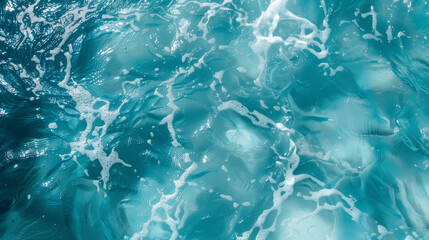 プールの水面を真上から撮ったハイアングル