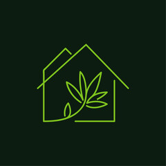 Minimalist Green Living Logo