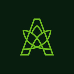 Minimalist Letter A Natural Logo