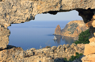 Crimea. Top view of Cape Fiolent and the Black Sea.