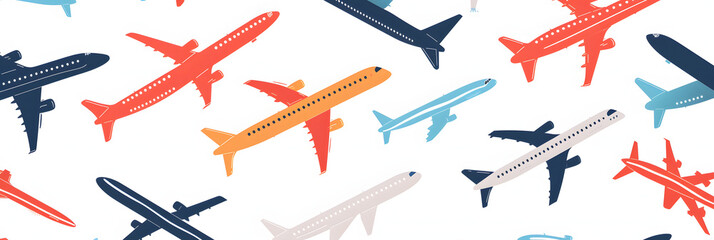 vector pattern of airplane icon shipping