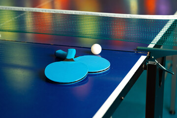 Ping Pong Table With Two Ping Pong Paddles