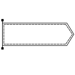 text box is a black line pentagonal shape