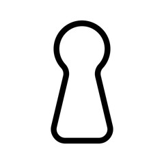 Keyhole Icon Vector Symbol Design Illustration