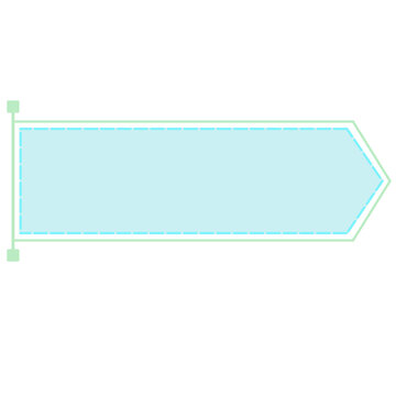 text box are pastelcolors pentagonal shape
