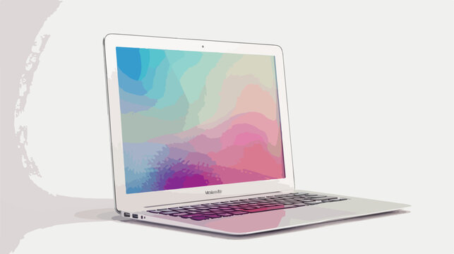 Modern laptop isolated Vector