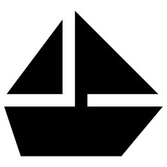 boat icon, simple vector design