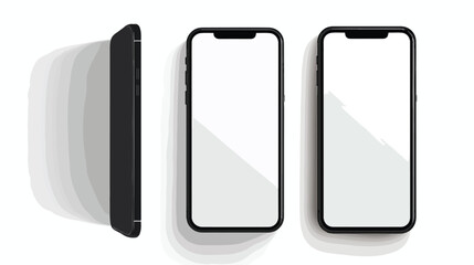 New version Realistic black frameless slim smartphone