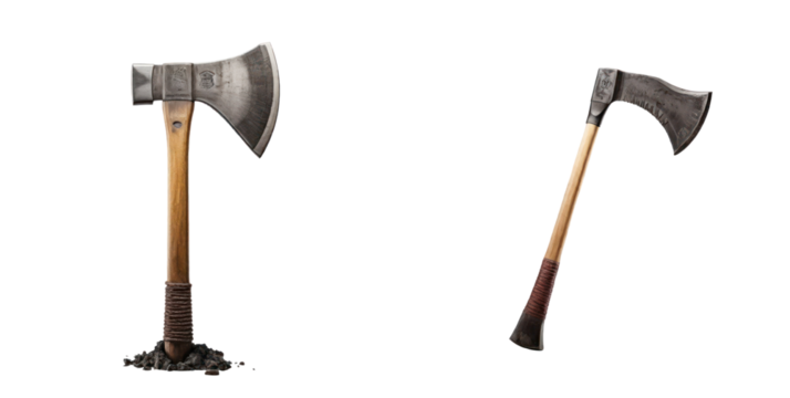 set of ax isolated on transparent background