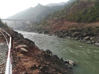 the river in the mountains