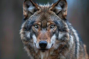 Naklejka premium Portrait of a gray wolf (Canis lupus)