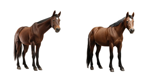 Naklejka premium set of colt isolated on transparent background