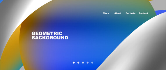 Obraz premium A geometric background featuring a gradient of electric blue, yellow, and silver colors. Perfect for display devices, multimedia gadgets, and automotive exteriors