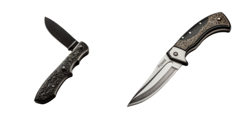 set of knife isolated on transparent background