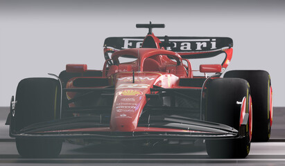 Naklejka premium Ferrari SF-24 F1 2024 Formula One car in photo studio
