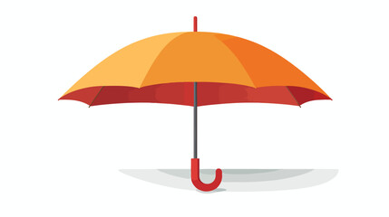 Umbrella flat icon with long shadow Vector illustration