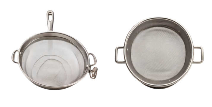 set of sieve isolated on transparent background