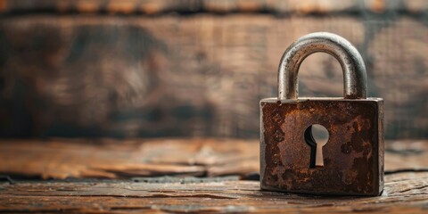 A lock with a keyhole is lit up with fire