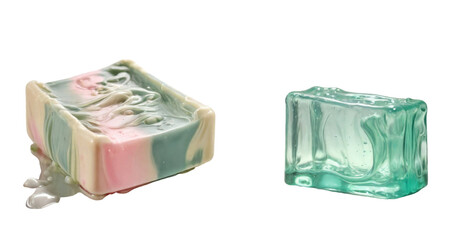 set of soap isolated on transparent background