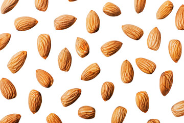brown almonds
.Isolated on white background.